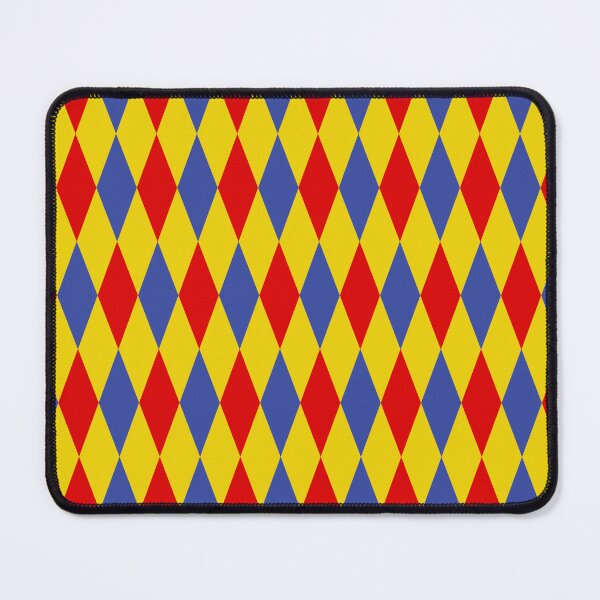 Item preview, Red Blue Yellow Harlequin Diamonds Pattern   designed and sold by PatternTitan.