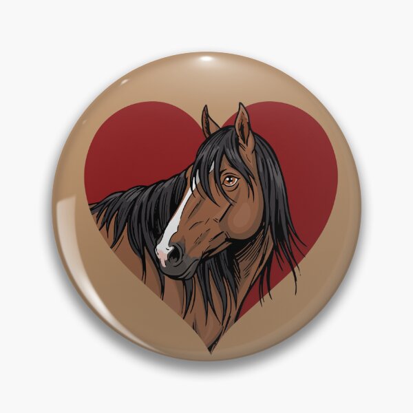 Item preview, The head of the Adaev horse and a red heart designed and sold by Cheval-de-coeur.