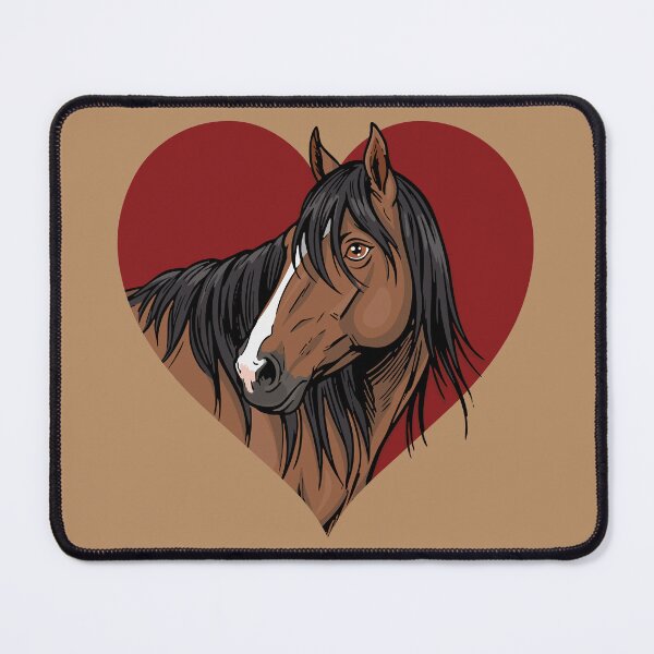 Item preview, The head of the Adaev horse and a red heart designed and sold by Cheval-de-coeur.
