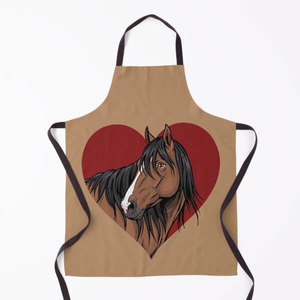 Item preview, The head of the Adaev horse and a red heart designed and sold by Cheval-de-coeur.