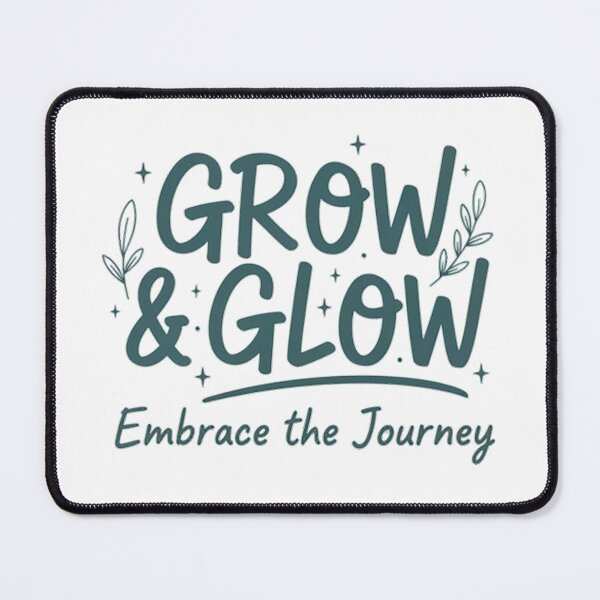 Item preview, Grow And Glow Embrace The Journey Botanical Hand Lettering Design designed and sold by cannsuh.