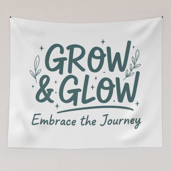 Item preview, Grow And Glow Embrace The Journey Botanical Hand Lettering Design designed and sold by cannsuh.