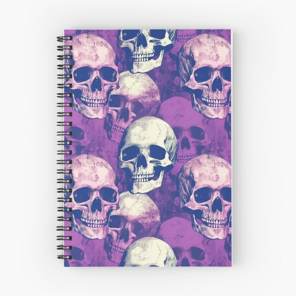 Item preview, Purple Pink Skull Repeat Pattern Gothic Halloween Skeleton Art designed and sold by JRRTs.