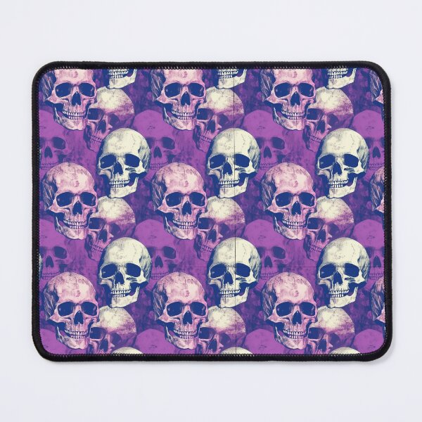 Item preview, Purple Pink Skull Repeat Pattern Gothic Halloween Skeleton Art designed and sold by JRRTs.