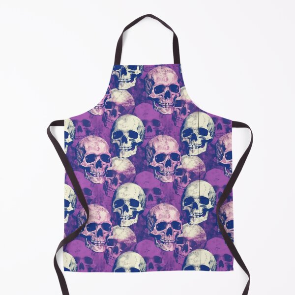 Item preview, Purple Pink Skull Repeat Pattern Gothic Halloween Skeleton Art designed and sold by JRRTs.
