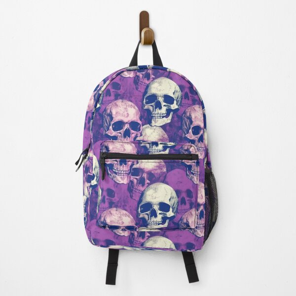 Item preview, Purple Pink Skull Repeat Pattern Gothic Halloween Skeleton Art designed and sold by JRRTs.