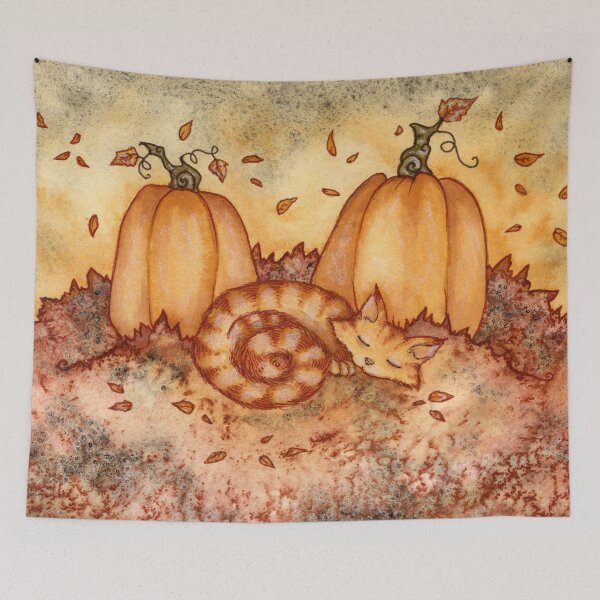 Item preview, Pumpkin Kitty designed and sold by AmyBrownArt.
