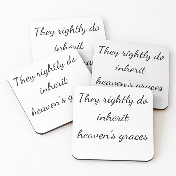 Item preview, “They rightly do inherit heaven’s graces” - handwriting black designed and sold by ariksworld.
