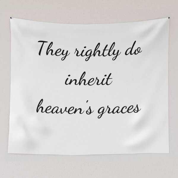 Item preview, “They rightly do inherit heaven’s graces” - handwriting black designed and sold by ariksworld.