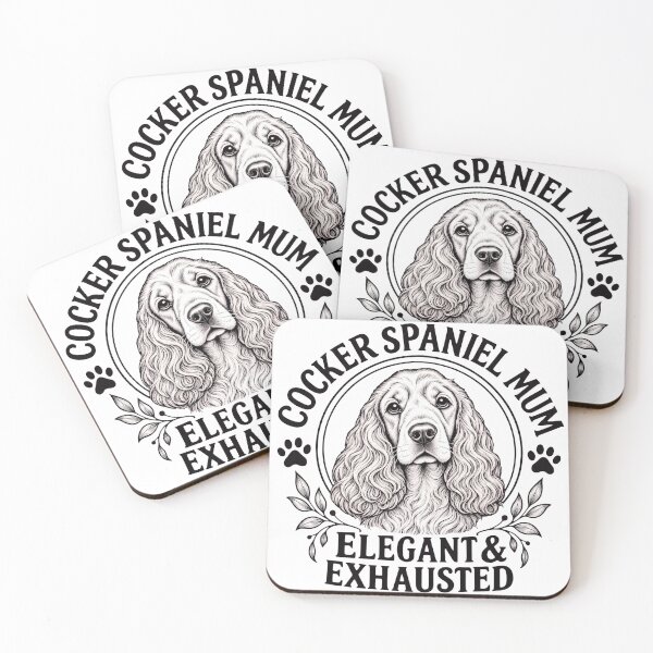 Item preview, Cocker Spaniel Dog Mom, Elegant and Exhausted designed and sold by SABEHAT.