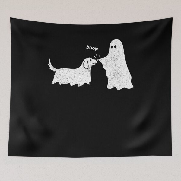 Item preview, Cute Ghost Boop Dog Halloween  designed and sold by nosu-art-pod.