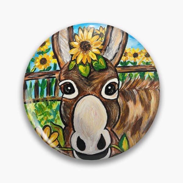 Item preview, Sunflower Donkey  designed and sold by Soulfeast-Art by Kathleen Busch .