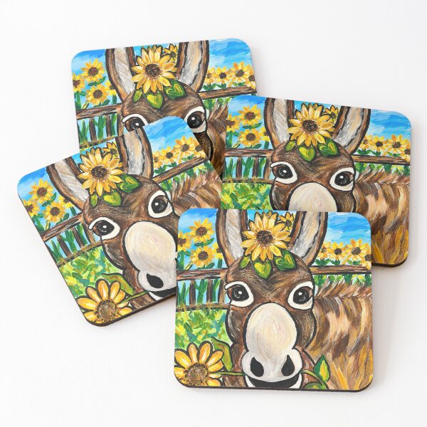 Item preview, Sunflower Donkey  designed and sold by Soulfeast-Art by Kathleen Busch .