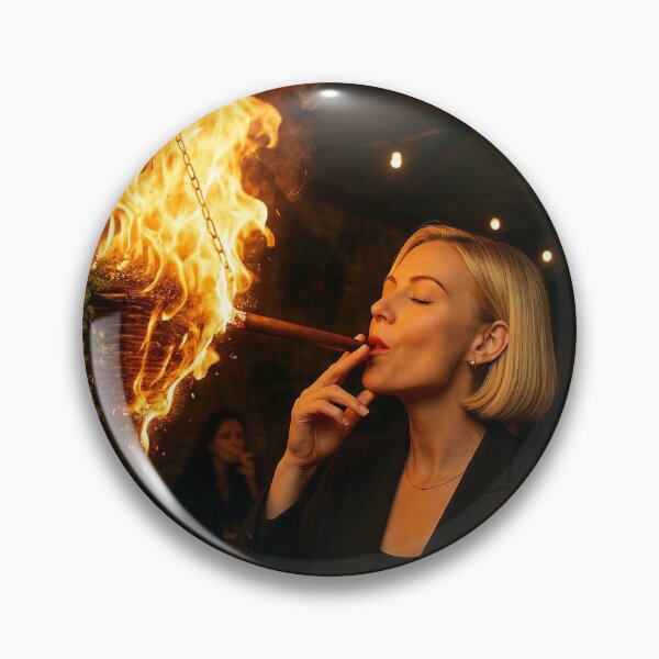 Item preview, Fire and Smoke Glamour Woman Bold Nightlife Portrait Design. designed and sold by Spark2Seduction.