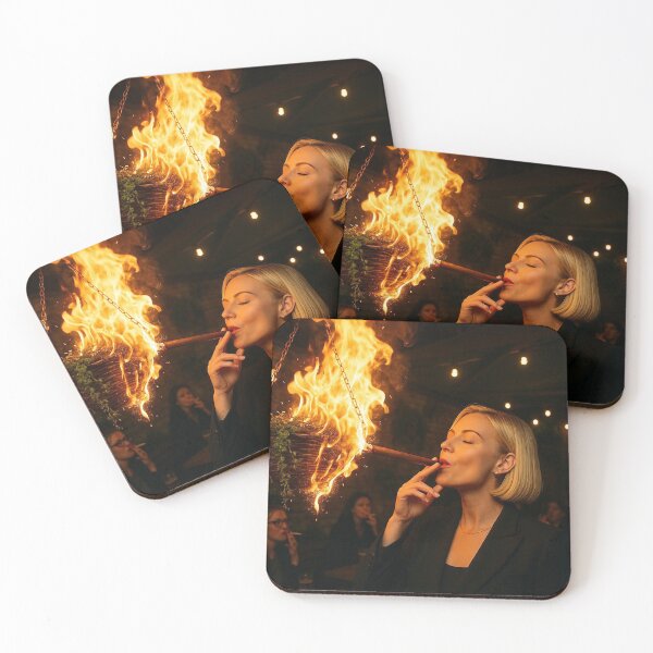 Item preview, Fire and Smoke Glamour Woman Bold Nightlife Portrait Design. designed and sold by Spark2Seduction.