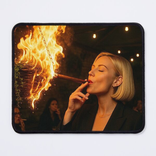 Item preview, Fire and Smoke Glamour Woman Bold Nightlife Portrait Design. designed and sold by Spark2Seduction.