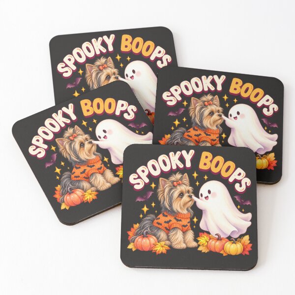 Item preview, Yorkie Halloween Spooky Boops Ghost Cute Dog Pumpkin designed and sold by Cute & Sassy Custom Gifting Boutiques.