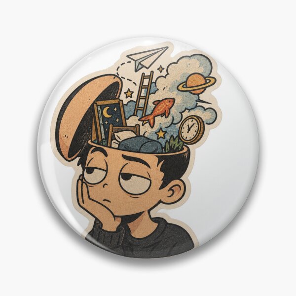 Item preview, Daydreamer Mind Universe Aesthetic Cute Indie Sticker designed and sold by PRIME4YOU.