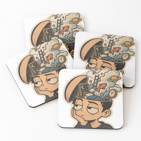 Item preview, Daydreamer Mind Universe Aesthetic Cute Indie Sticker designed and sold by PRIME4YOU.