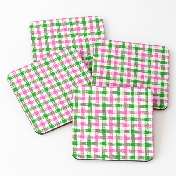 Item preview, Pink And Green On White Gingham Check   designed and sold by PatternTitan.