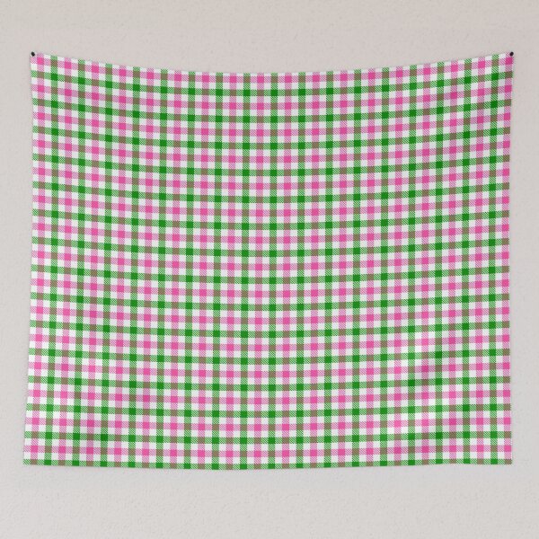Item preview, Pink And Green On White Gingham Check   designed and sold by PatternTitan.