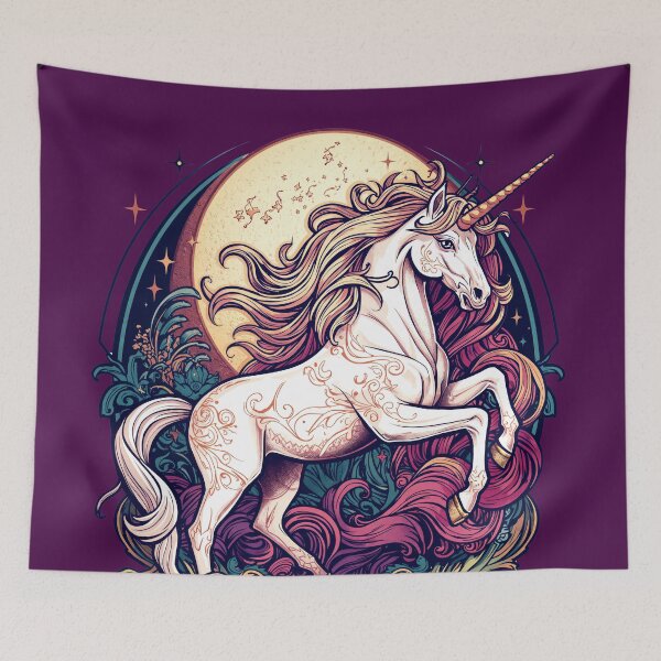 Item preview, Majestic Magical Unicorn Fantasy designed and sold by Omtatsat.