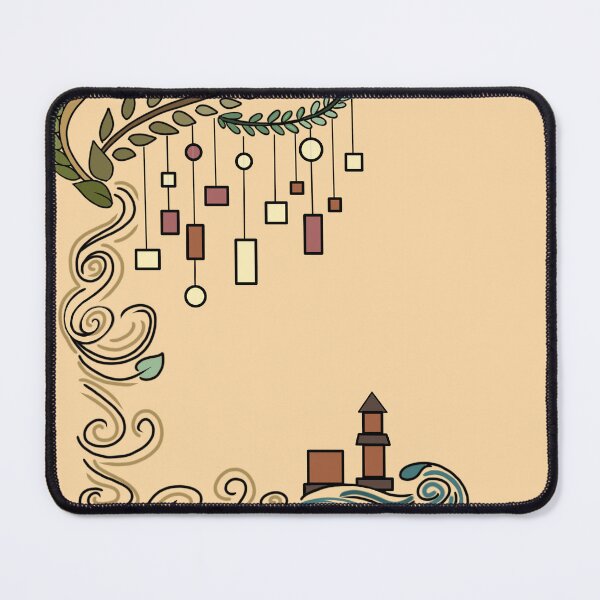 Item preview, Cozy Whimsical Lighthouse Ocean Border Art designed and sold by BaraisVisuals.