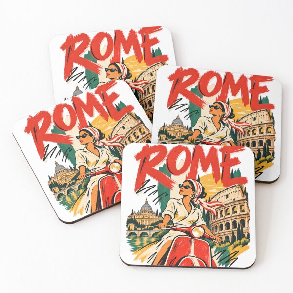 Item preview, Rome Italy Vintage  – Retro Italian Scooter Woman & Colosseum Graphic designed and sold by Retroteez.