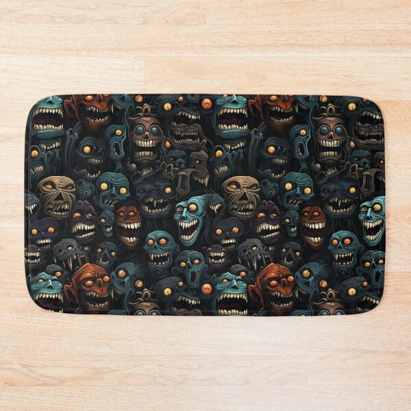 Item preview, Creepy Monster Faces Repeat Pattern Dark Halloween Horror Creature designed and sold by JRRTs.
