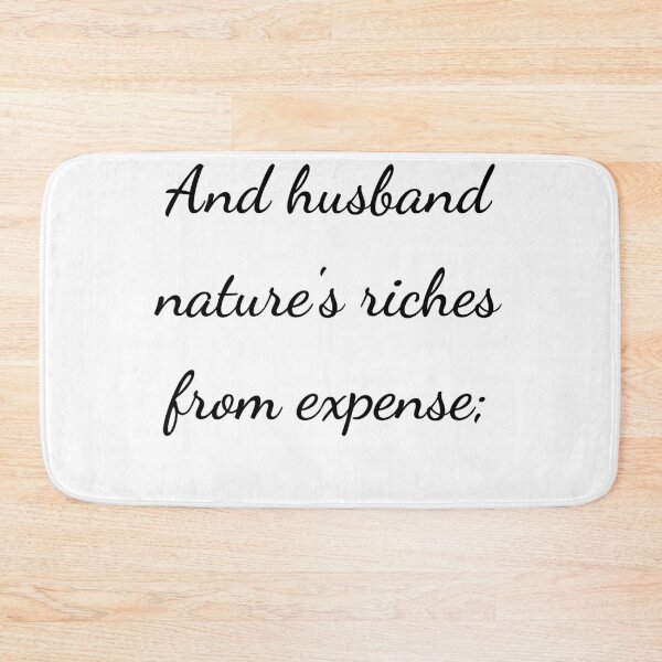 Item preview, “And husband nature’s riches from expense;” - handwriting black designed and sold by ariksworld.