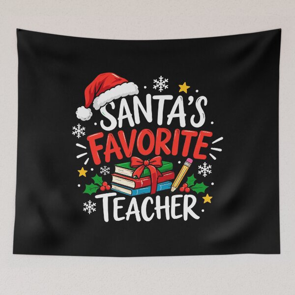 Item preview, Santa's Favorite Teacher Christmas Shirt Cute Holiday Teacher Design designed and sold by mraihan.