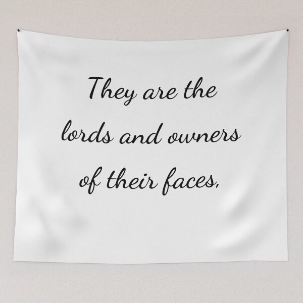 Item preview, “They are the lords and owners of their faces,” - handwriting black designed and sold by ariksworld.