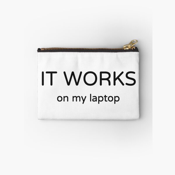 Item preview, It Works On My Laptop Funny Developer T-Shirt designed and sold by low battery meme design.