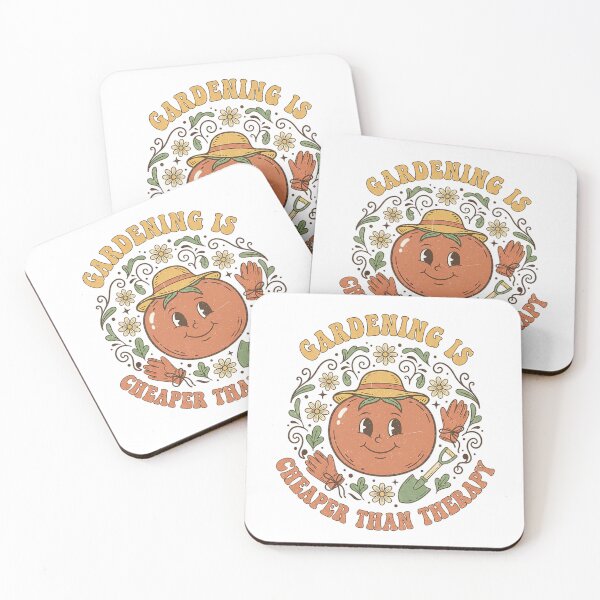 Item preview, Gardening Is Cheaper Than Therapy Funny Retro Tomato Character Design designed and sold by cannsuh.