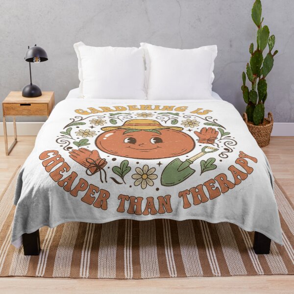 Item preview, Gardening Is Cheaper Than Therapy Funny Retro Tomato Character Design designed and sold by cannsuh.