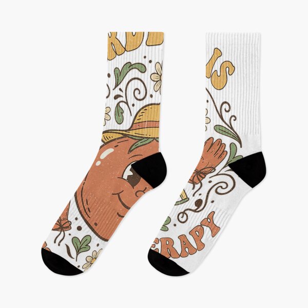 Item preview, Gardening Is Cheaper Than Therapy Funny Retro Tomato Character Design designed and sold by cannsuh.