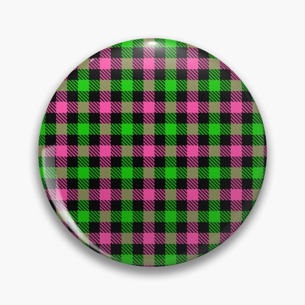 Item preview, Pink And Green On Black Gingham Check   designed and sold by PatternTitan.