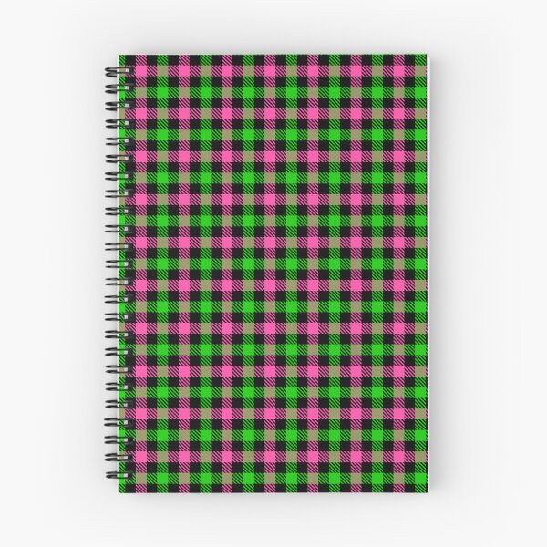 Item preview, Pink And Green On Black Gingham Check   designed and sold by PatternTitan.