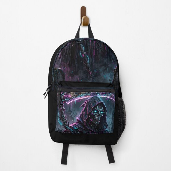 Item preview, Cyberpunk Grim Reaper in a Neon Graveyard designed and sold by Skolyak.