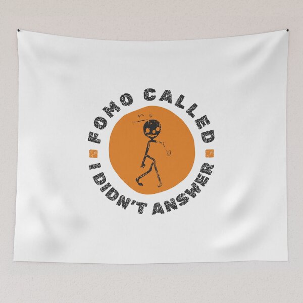 Item preview, FOMO Called I Didn’t Answer Funny Introvert Design Anti FOMO Quote Orange designed and sold by HYPNK.