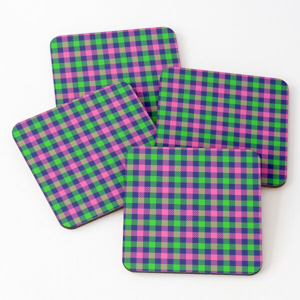 Item preview, Pink And Green On Blue Gingham Check   designed and sold by PatternTitan.