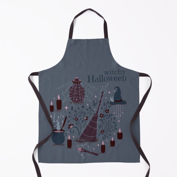 Item preview, Witchy Halloween Wreath – Cauldron, Floral Broom, Witch Hat & Potion Bottle Cottagecore Illustration designed and sold by Kozee.