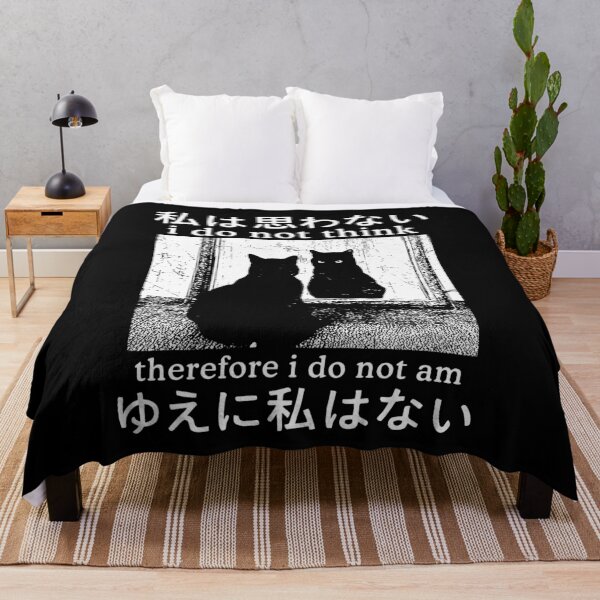 Item preview, I Do Not Think Therefore I Do Not Am Cat Meme designed and sold by nosu-art-pod.