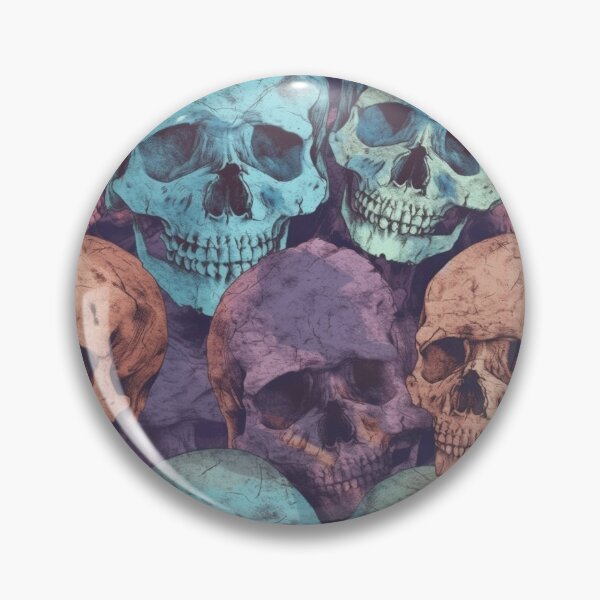 Item preview, Pastel Skull Repeat Pattern Colorful Gothic Halloween Skeleton Design designed and sold by JRRTs.