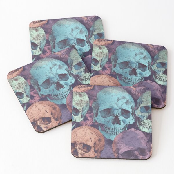 Item preview, Pastel Skull Repeat Pattern Colorful Gothic Halloween Skeleton Design designed and sold by JRRTs.