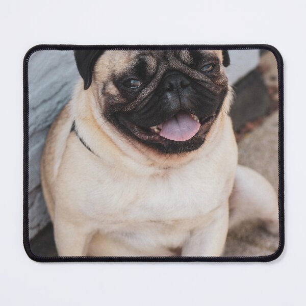 Item preview, Happy Smiling Fawn Pug Dog Portrait designed and sold by VanGaldo.