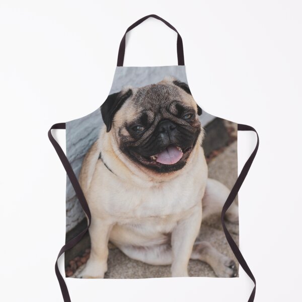 Item preview, Happy Smiling Fawn Pug Dog Portrait designed and sold by VanGaldo.