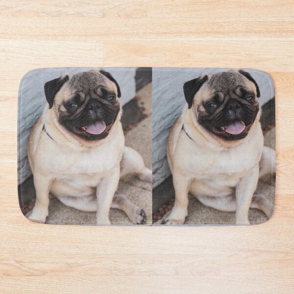 Item preview, Happy Smiling Fawn Pug Dog Portrait designed and sold by VanGaldo.