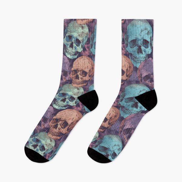 Item preview, Pastel Skull Repeat Pattern Colorful Gothic Halloween Skeleton Design designed and sold by JRRTs.