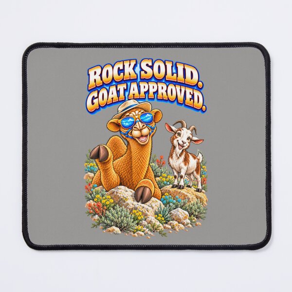 Item preview, Goat Approved Rock Solid – Funny Camel T-Shirt Animal Graphic Camel T-Shirt designed and sold by Camel & Quirk.